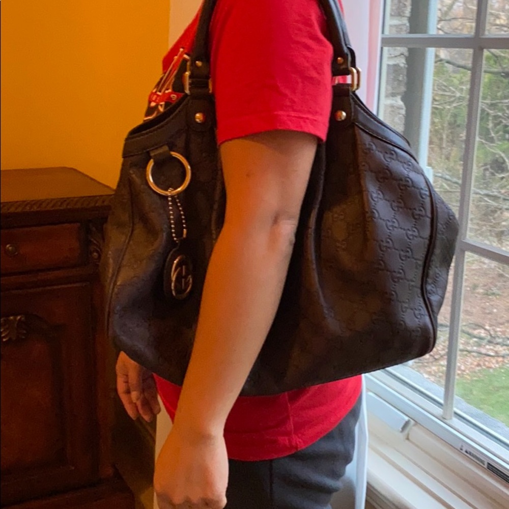 Gucci Dark Brown Logo Shoulder Bag - Picture 12 of 12